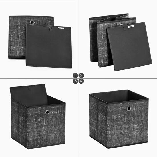 6 zložljivih škatel za shranjevanje 30 x 30 x 30 cm | SONGMICS-Vasdom.si
