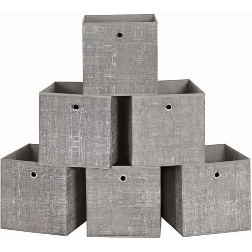 6 zložljivih škatel za shranjevanje 30 x 30 x 30 cm, Taupe | SONGMICS-Vasdom.si