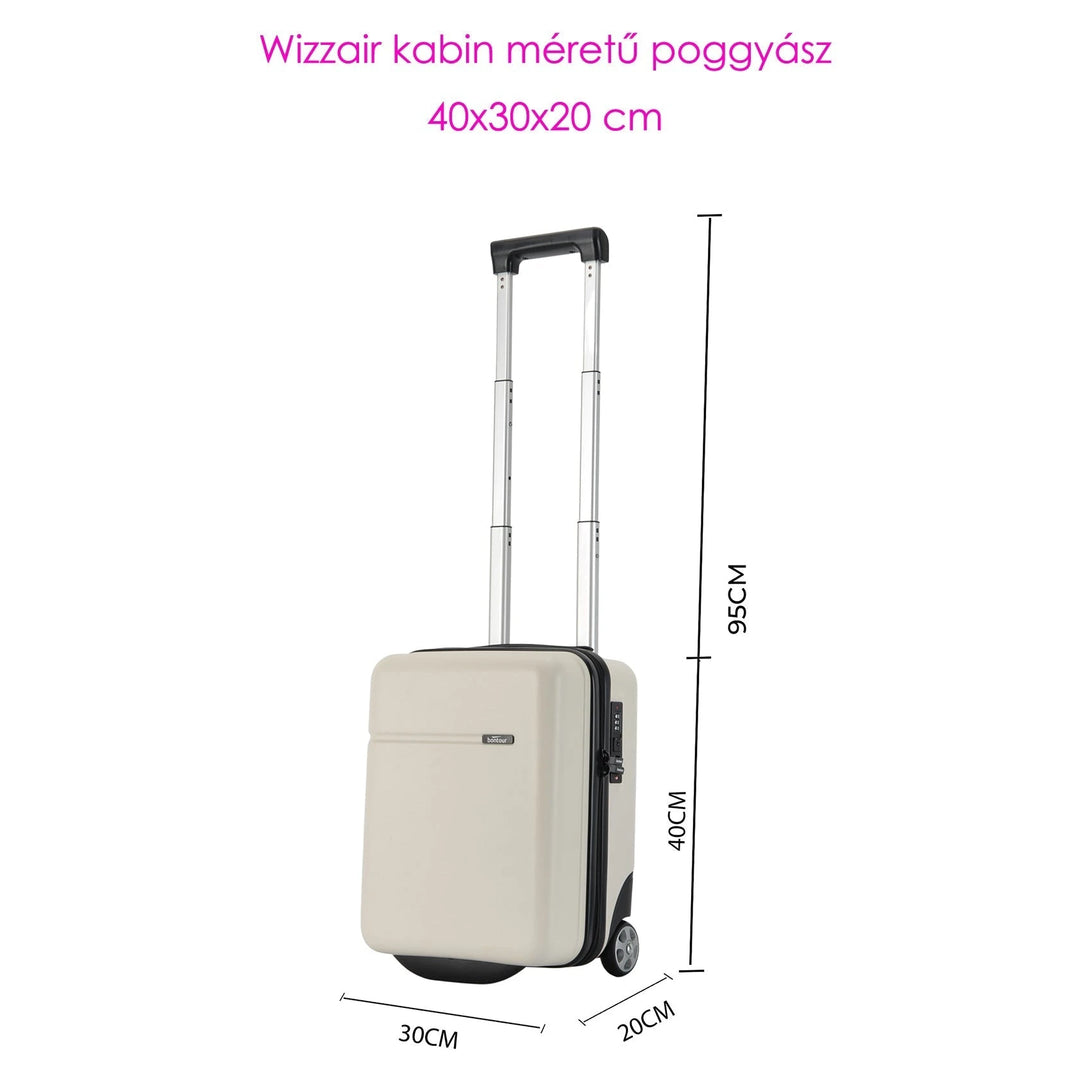CabinOne kovček, ročna prtljaga za WIZZAIR, 40x30x20 cm, bela | BONTOUR-Vasdom.si
