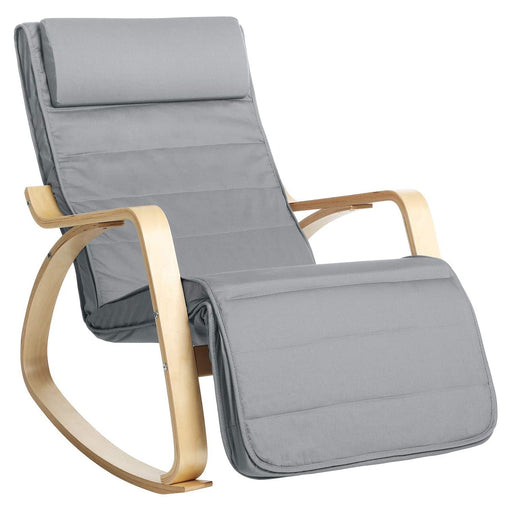 Gugalni stol, 5-stopenjska nastavljiva opora za noge, počivalnik za sprostitev, obremenitev do 150 kg | SONGMICS-Vasdom.si