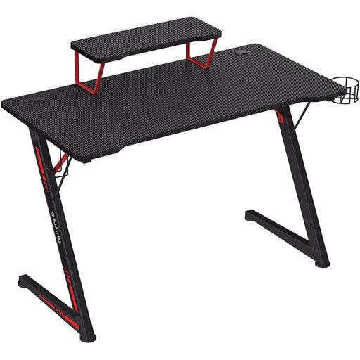 Igralna miza, računalniška miza 116 x 75 x 60 cm črno-rdeča | SONGMICS-Vasdom.si