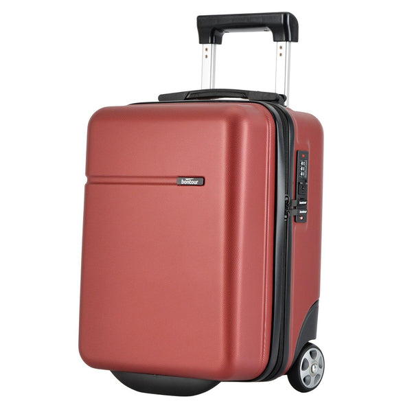 Kabinski kovček Bontour CabinOne, bordo barve (40x30x20 cm), ki ga lahko brezplačno nosite na letih WIZZAIR-Vasdom.si