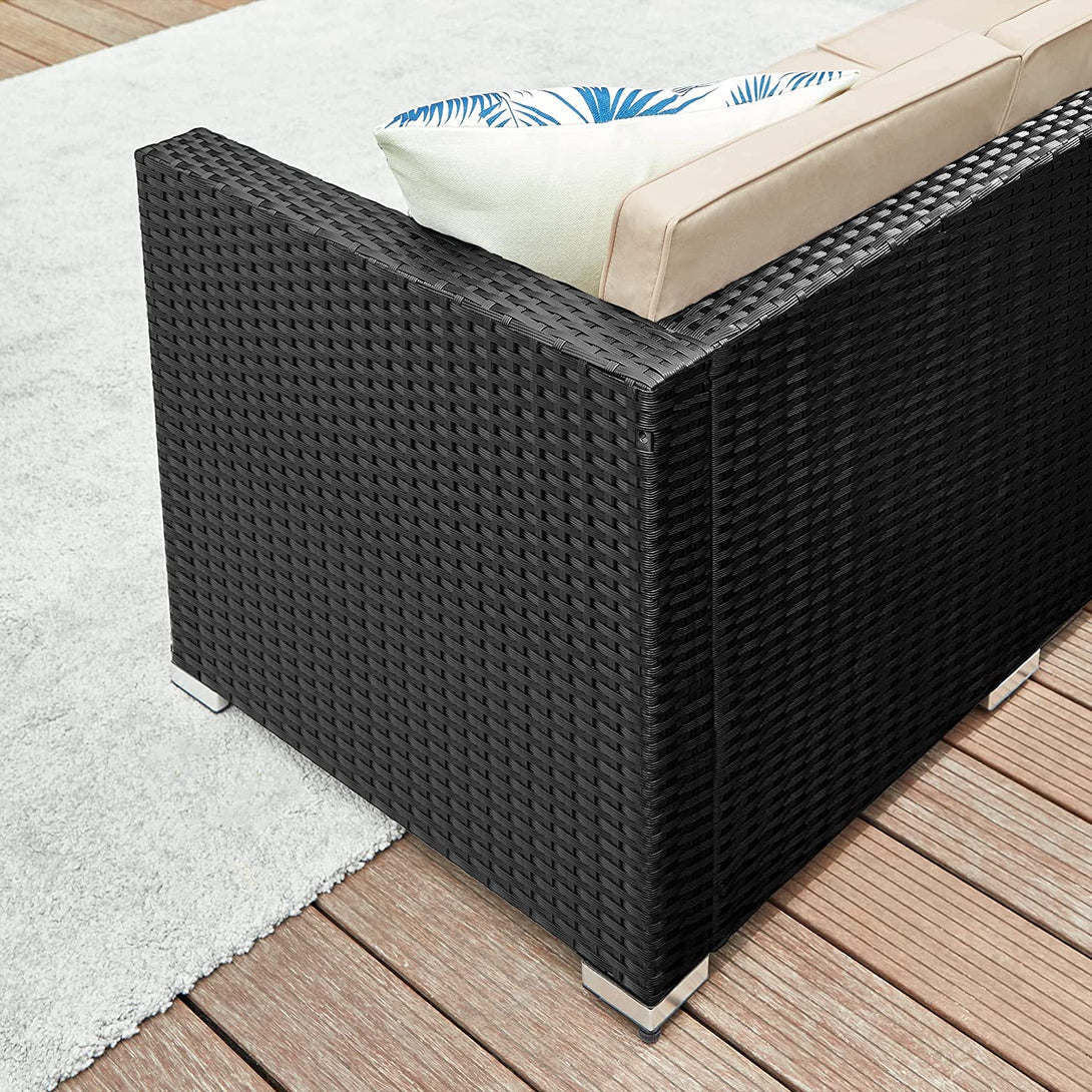 Komplet vrtnega pohištva, 173 x 62 x 66 cm, rjava, taupe | SONGMICS-Vasdom.si
