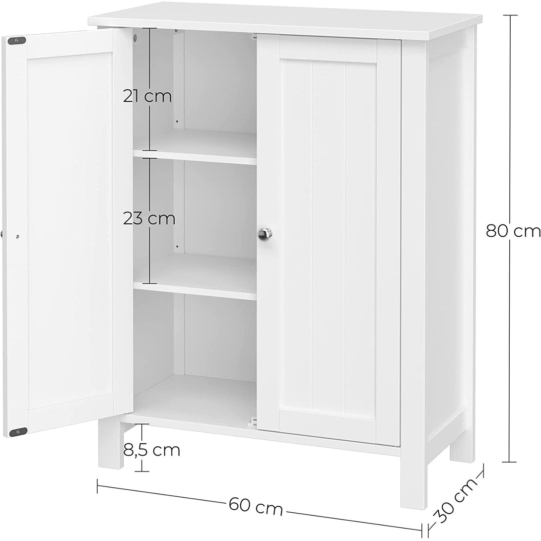 Kopalniška omarica, omarica za čevlje 60 x 80 x 30 cm, bela | VASAGLE-Vasdom.si