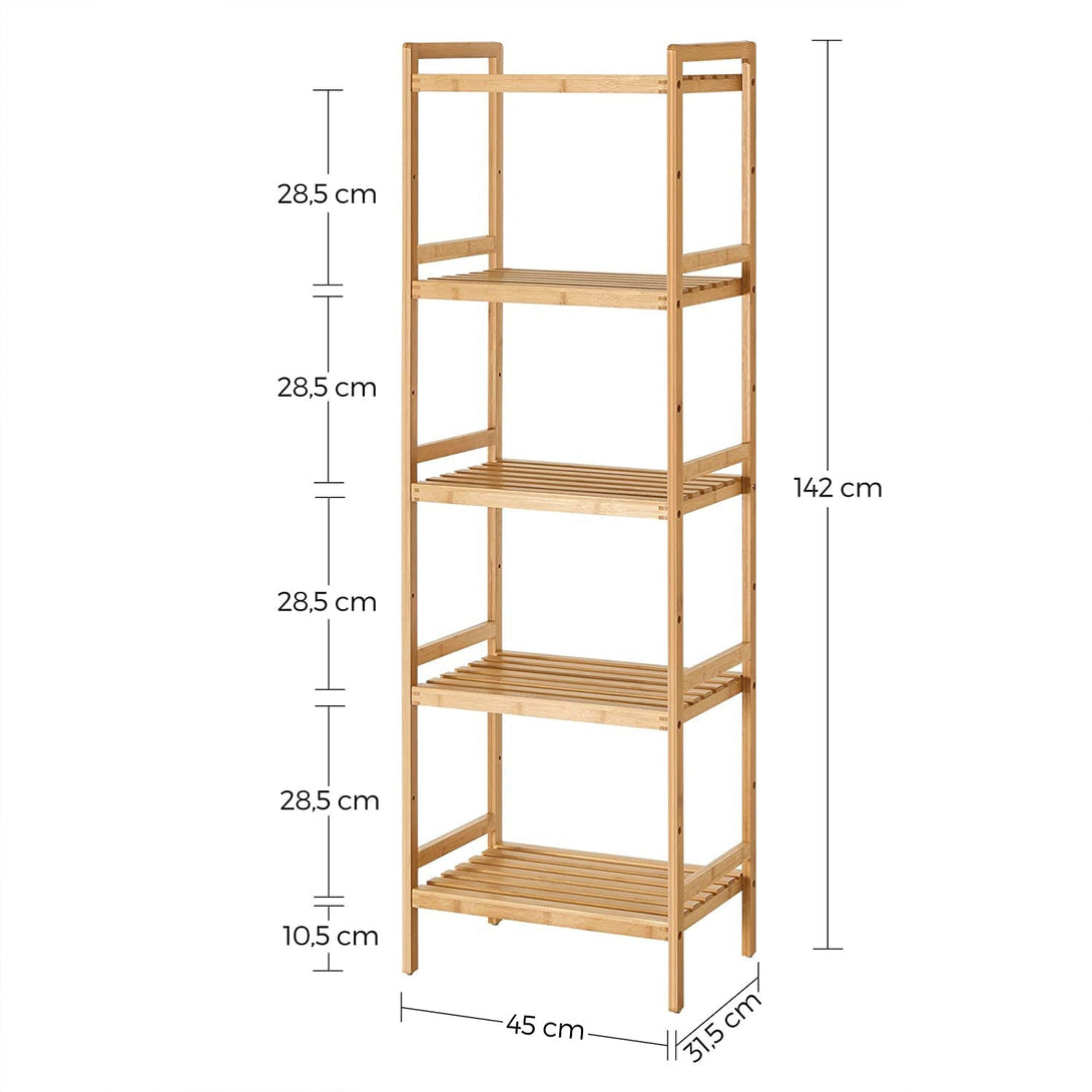 Kopalniška polica iz bambusa 45 x 31,5 x 142 cm | SONGMICS-Vasdom.si