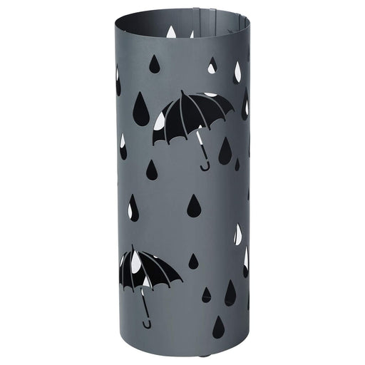 Kovinsko držalo za dežnike s pladnjem za vodo in kavlji, mat, antracitno siva | SONGMICS-Vasdom.si