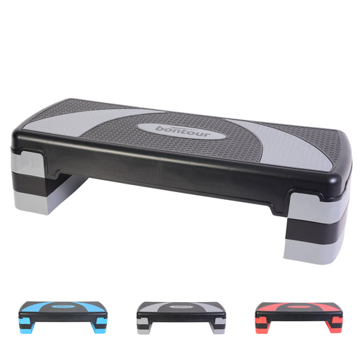 Large Step Pad, 10/15/20 cm nastavljiva višina, črna/siva | BONTOUR-Vasdom.si
