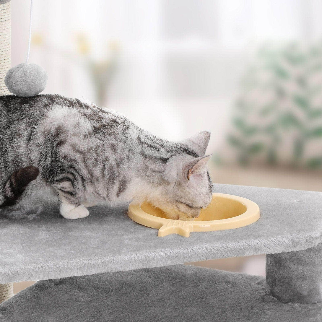 Mačji praskalnik, večnivojsko pohištvo za mačke, višina 164 cm, svetlo siva | FEANDREJA-Vasdom.si