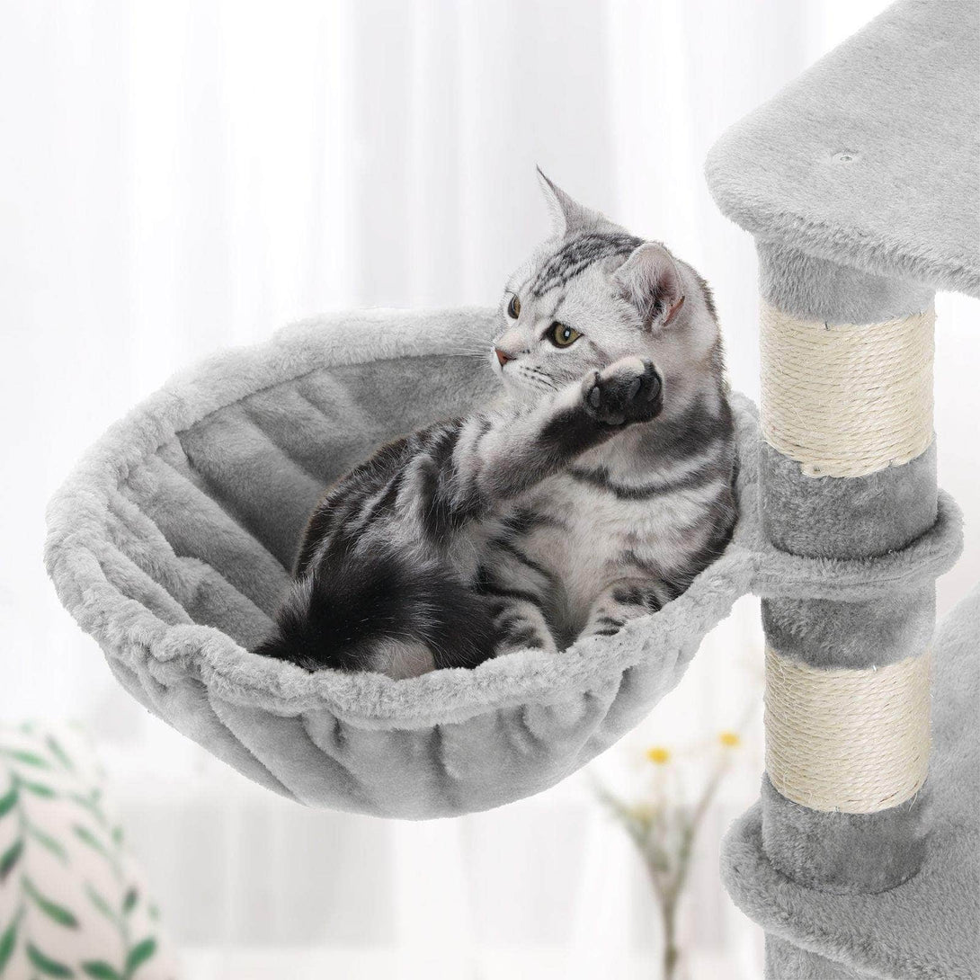 Mačji praskalnik, večnivojsko pohištvo za mačke, višina 164 cm, svetlo siva | FEANDREJA-Vasdom.si