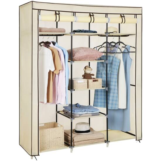 Mobilna garderobna omara, 175x150x45 cm, bež | SONGMICS-Vasdom.si
