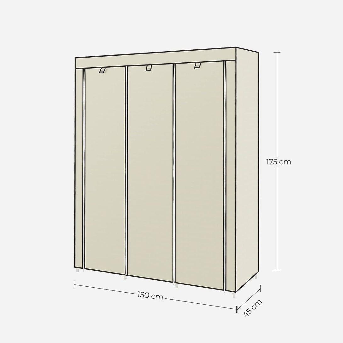 Mobilna garderobna omara, 175x150x45 cm, bež | SONGMICS-Vasdom.si