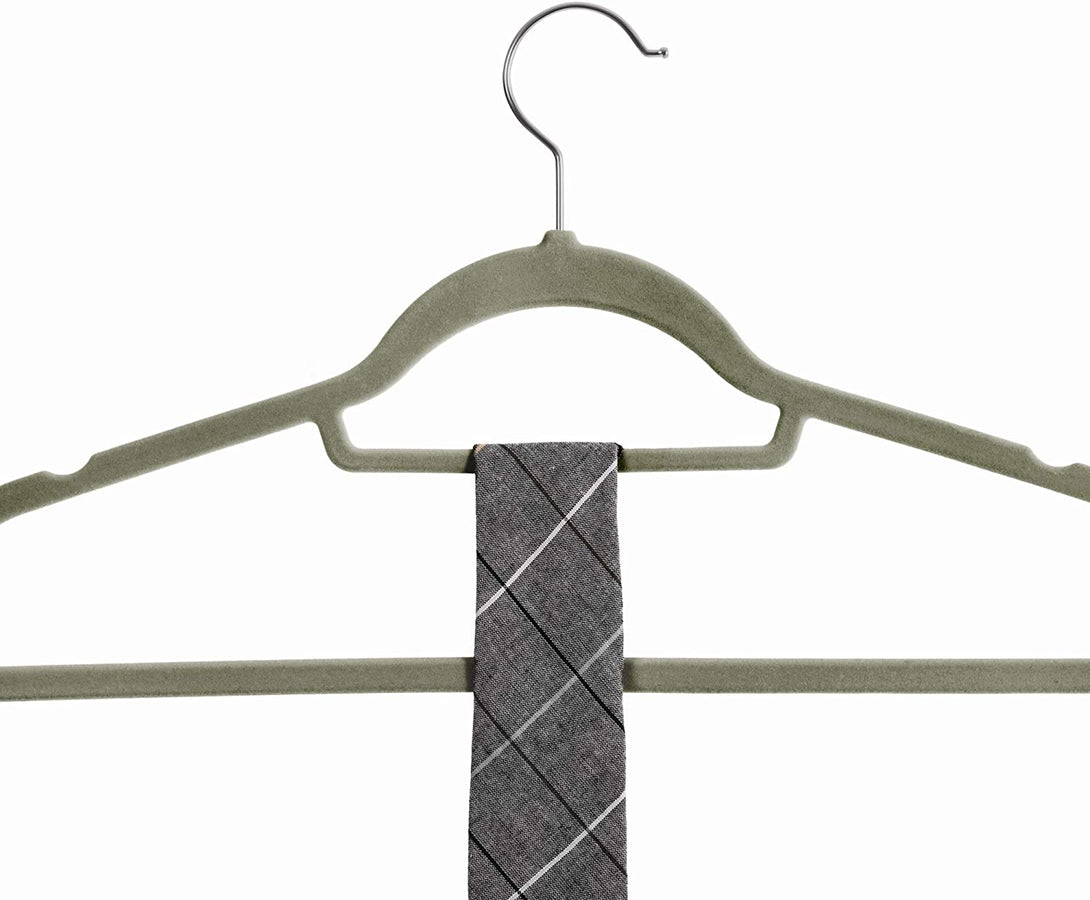 Nedrseči žametni obešalniki za plašče s sponkami za kravato, obešalniki za obleko, paket 20 | SONGMICS-Vasdom.si