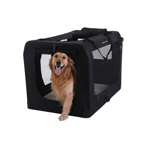 Nosilna torba za pse, zložljiva nosilka za hišne ljubljenčke iz blaga, 102 x 69 x 69 cm, črna | FEANDREJA-Vasdom.si