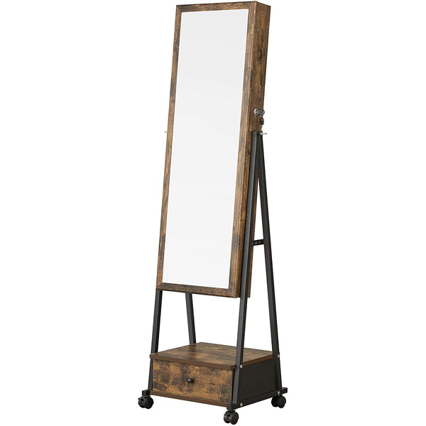 Omarica za nakit, Omarica z ogledalom Organizator za nakit na zaklepanje 41,5 x 152,5 x 37 cm | SONGMICS-Vasdom.si