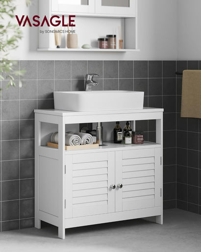 Omarica za shranjevanje pod umivalnikom 60 x 30 x 60 cm Bela barva | VASAGLE-Vasdom.si