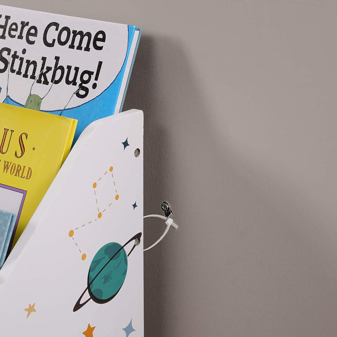 Otroška knjižna polica s snemljivo škatlo za shranjevanje na kolesih | SONGMICS-Vasdom.si