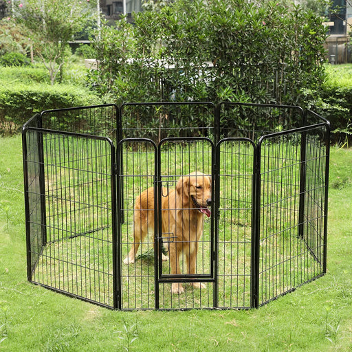 Pasja kletka, 8-delna ograja za hišne ljubljenčke, 77 x 100 cm | FEANDREJA-Vasdom.si
