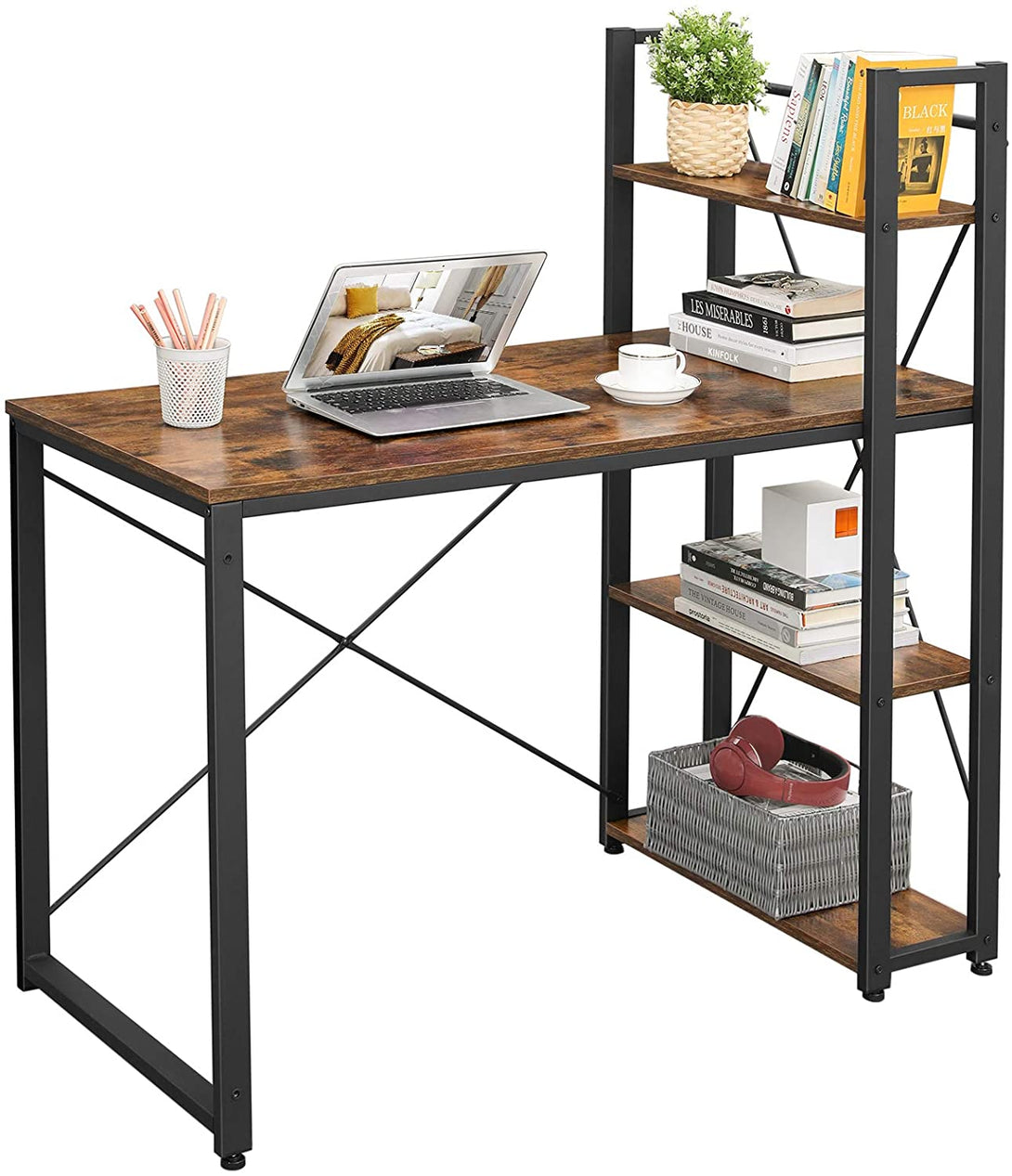 Pisalna miza, Računalniška miza z levimi ali desnimi odlagalnimi čeljustmi 120*120*60cm | VASAGLE-Vasdom.si