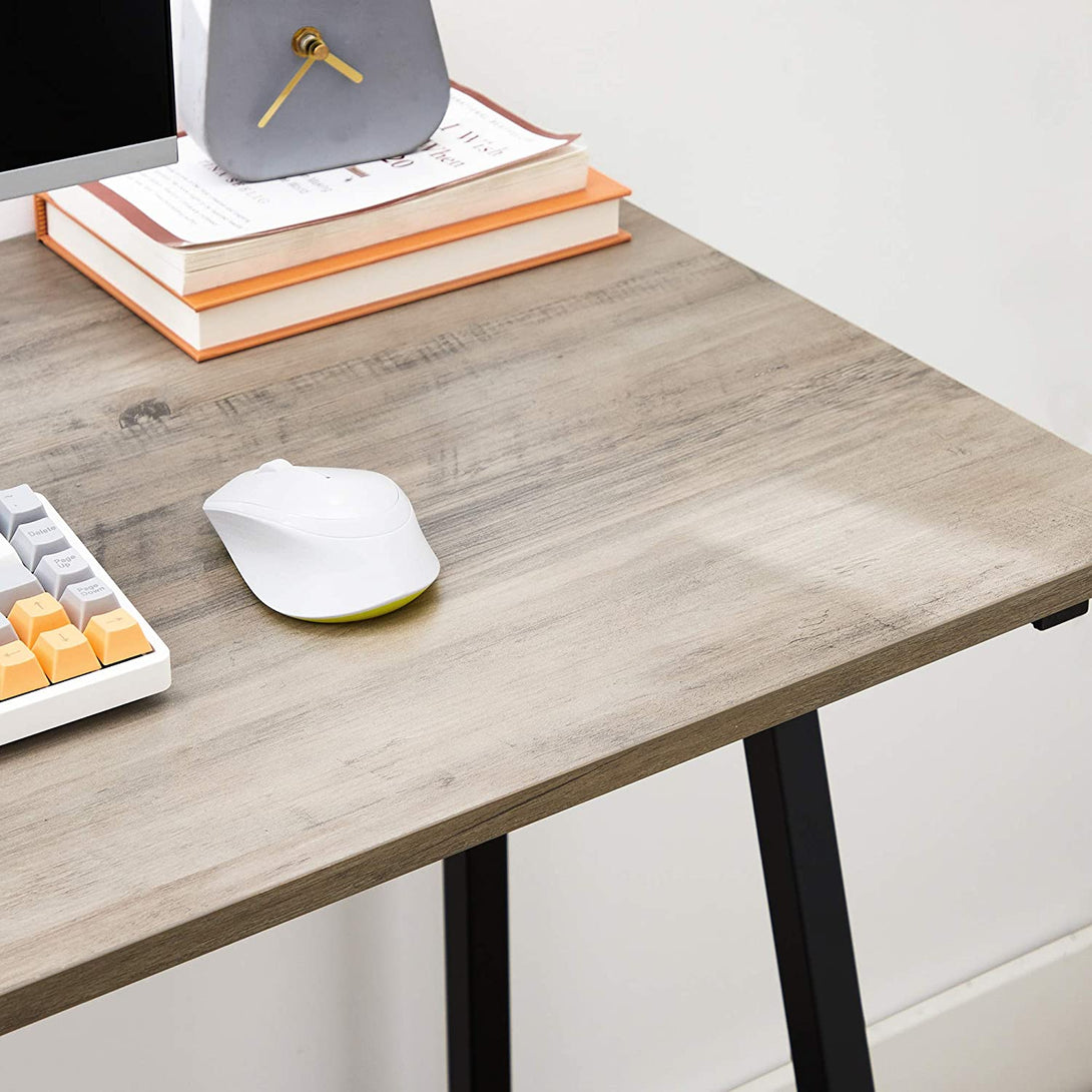 Pisalna miza, računalniška miza 100 x 50 x 75 cm siva in črna | VASAGLE-Vasdom.si