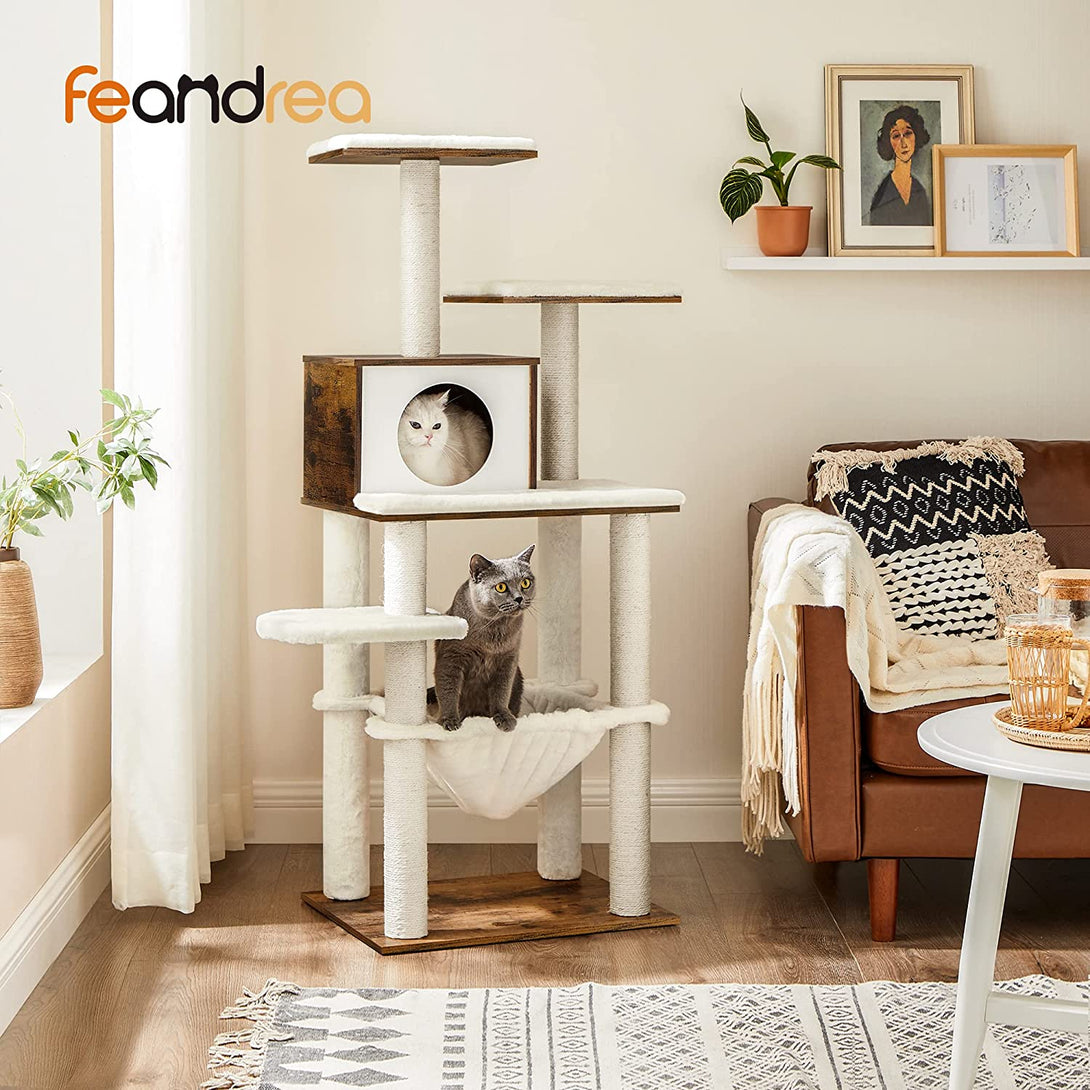 Praskalnik FEANDREA Modern Cat, 55 x 138 x 45 cm, rustikalno rjava-Vasdom.si