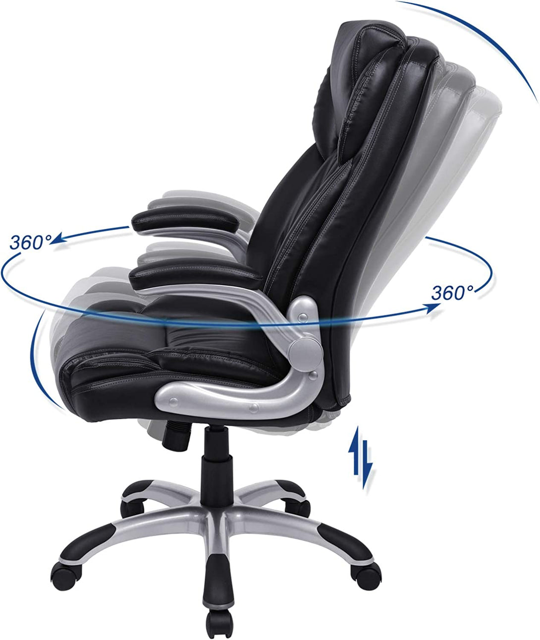 Premium pisarniški stol, direktorski stol, črna | SONGMICS-Vasdom.si