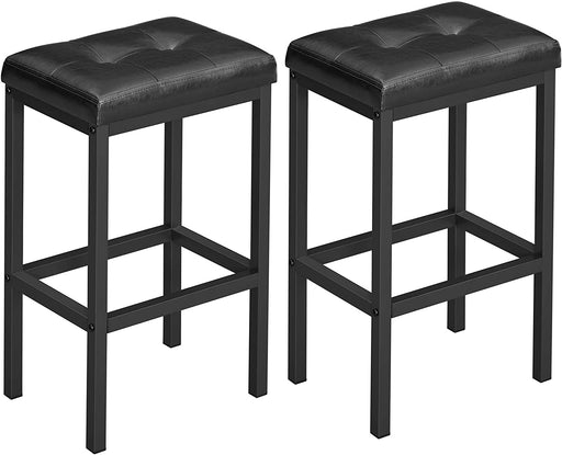 Set 2 kuhinjskih barskih stolčkov črn | SONGMICS-Vasdom.si