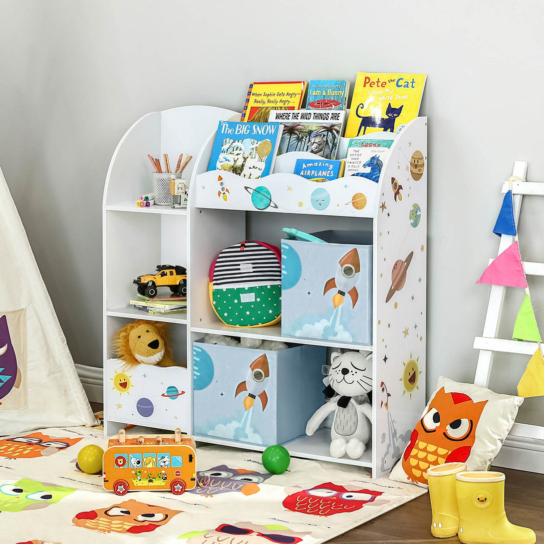 Shramba za igrače, knjižna omara za otroke 93 x 30 x 100 cm | SONGMICS-Vasdom.si