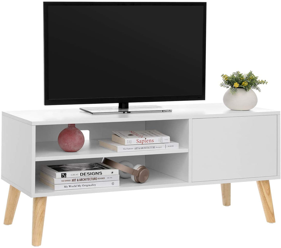 Skandinavsko TV stojalo 110 x 40 x 49,5 cm belo | VASAGLE-Vasdom.si