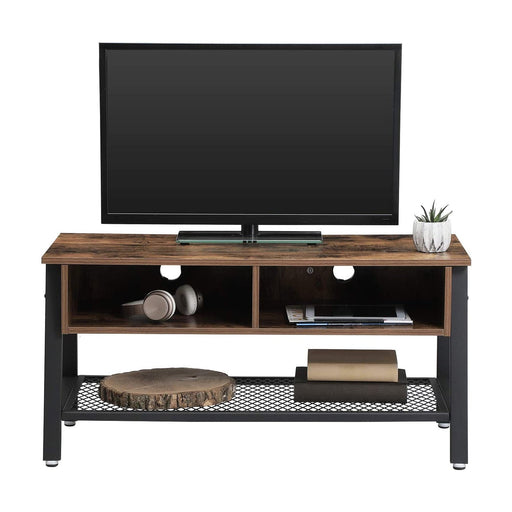 TV omarica, TV stojalo, s trdnim kovinskim okvirjem in mrežasto polico 100 x 40 x 50 cm | VASAGLE-Vasdom.si