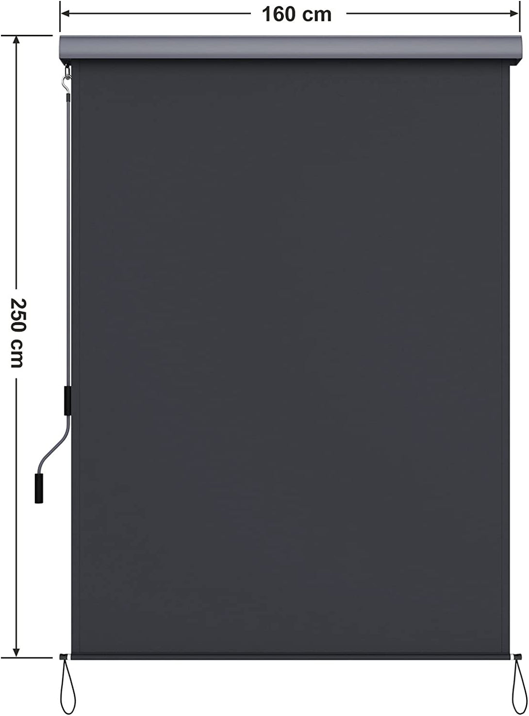 Vertikalna markiza 2,5 x 1,6 m siva | SONGMICS-Vasdom.si