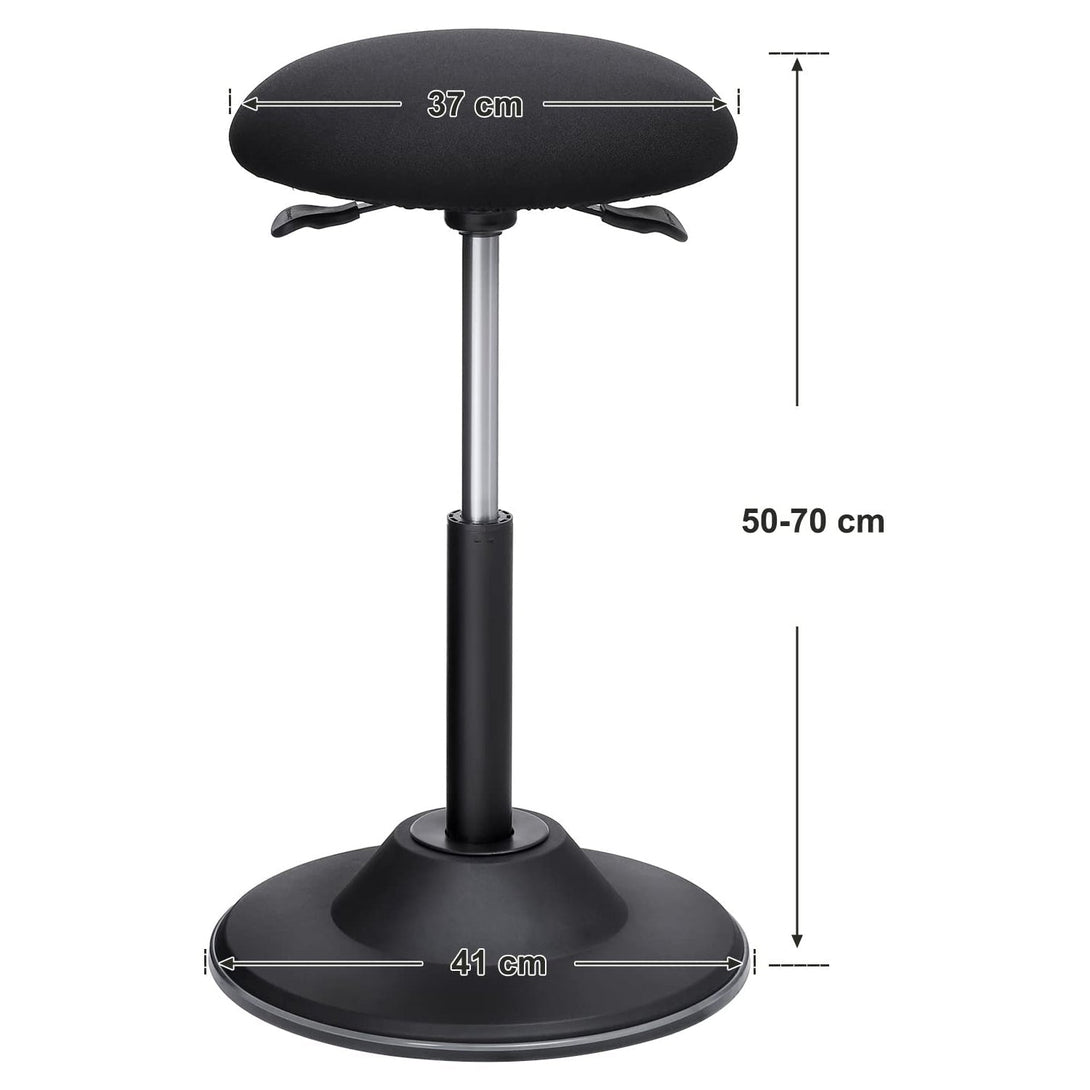 Visok delovni stol, 360° vrtljiv barski/pisarniški stol, črn | SONGMICS-Vasdom.si