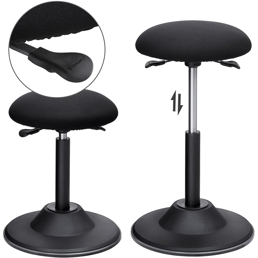 Visok delovni stol, 360° vrtljiv barski/pisarniški stol, črn | SONGMICS-Vasdom.si