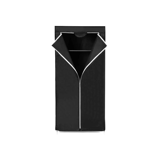 Zložljiva garderobna omara iz blaga, mobilna garderobna omara, 75 x 45 x 160 cm, črna | SONGMICS-Vasdom.si