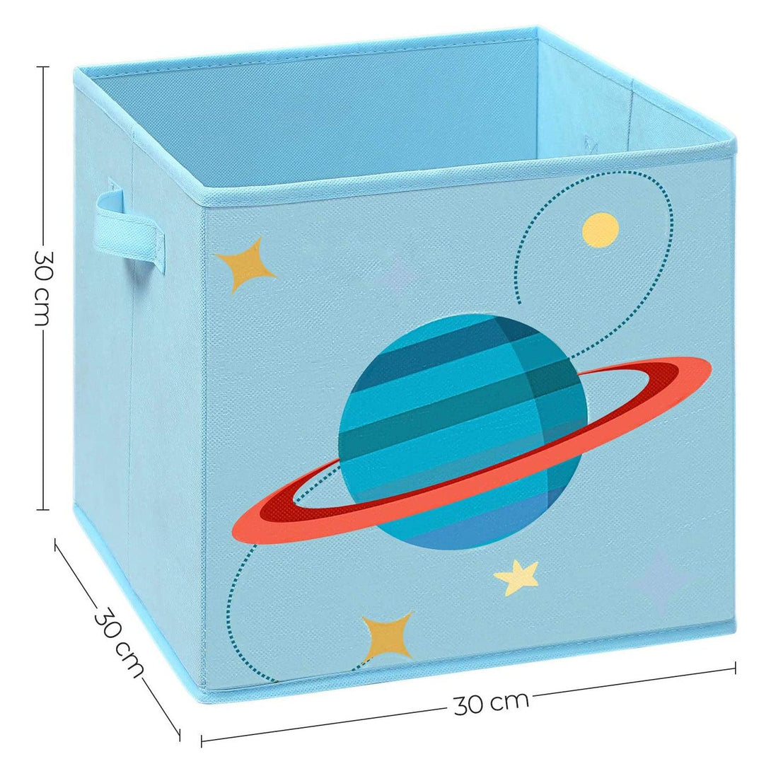 Zložljive škatle za shranjevanje, škatle za organizatorje iger 30 x 30 x 30 cm, modre | SONGMICS-Vasdom.si