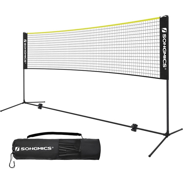 mreža za badminton 400x155 cm, črno-rumena | SONGMICS-Vasdom.si