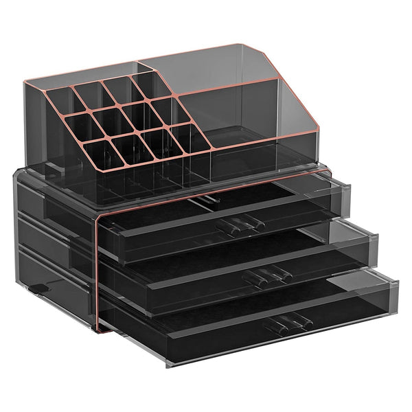 organizator ličil, organizator kozmetike s 3 predali in 15 predelki | SONGMICS-Vasdom.si