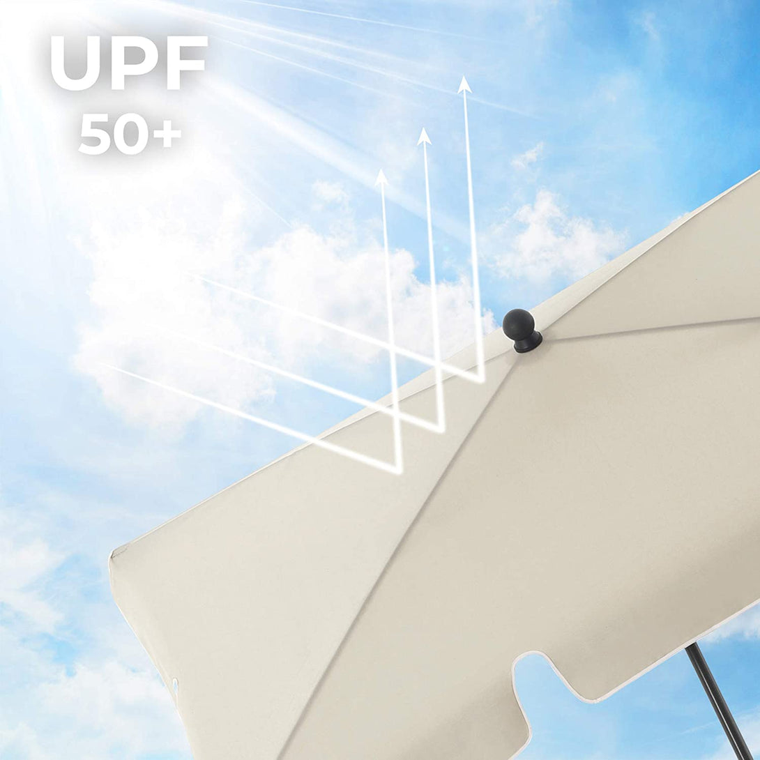 senčnik 200 x 125 cm, UV zaščita do UPF 50+, vrtni senčnik, zložljiv | SONGMICS-Vasdom.si