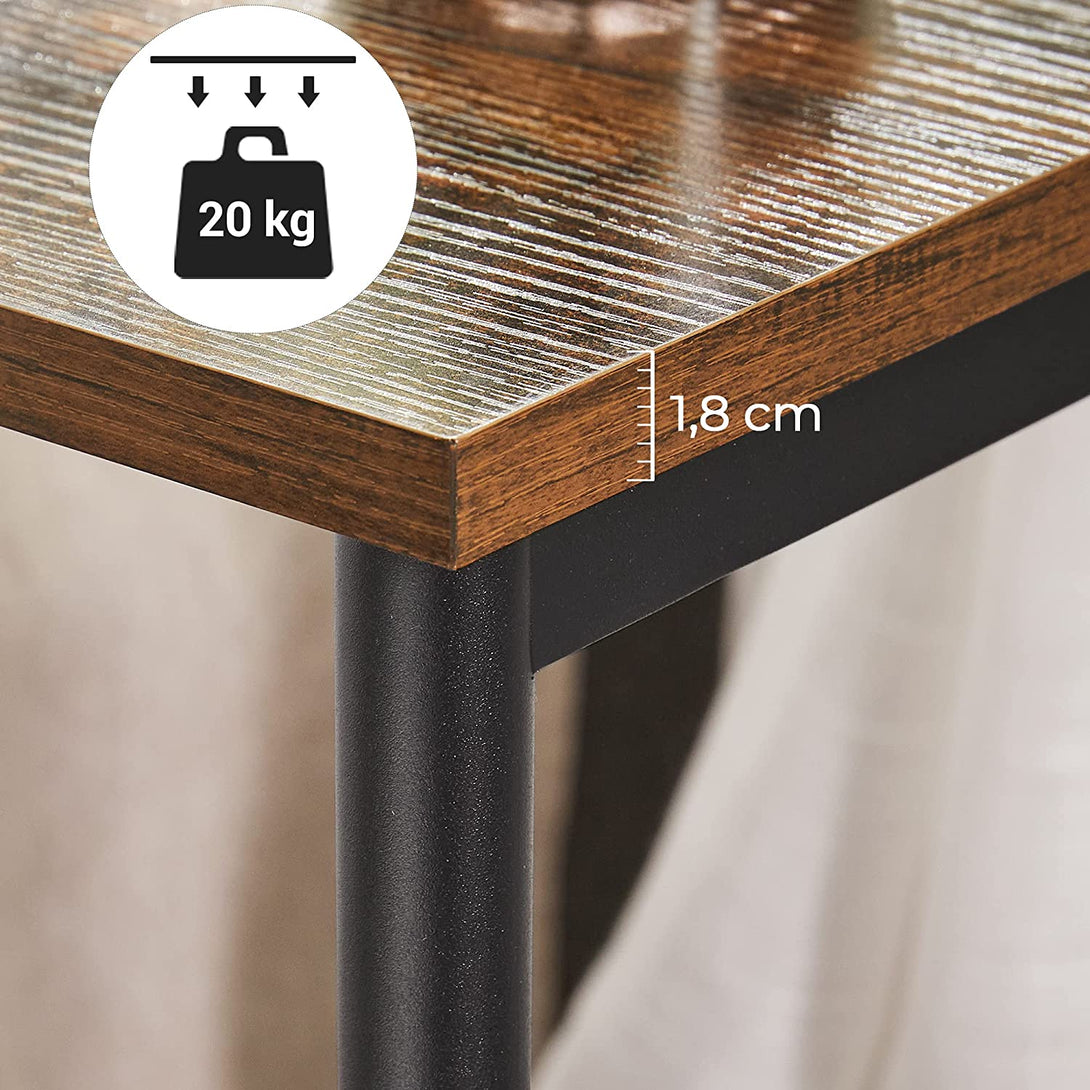 stranska mizica, nočna omarica 40x50x30 cm, rustikalno rjava | VASAGLE-Vasdom.si